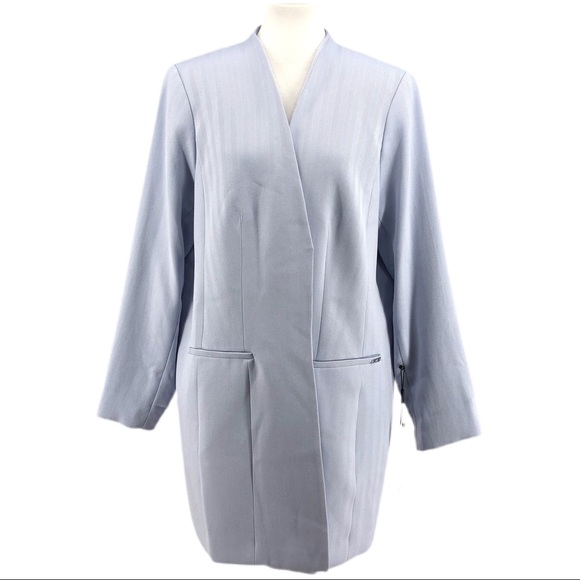 Calvin Klein Open Front Herringbone TopperJacket - Picture 2 of 9